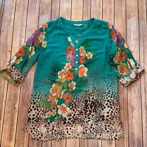 Soft Surroundings sheer blouse size Medium